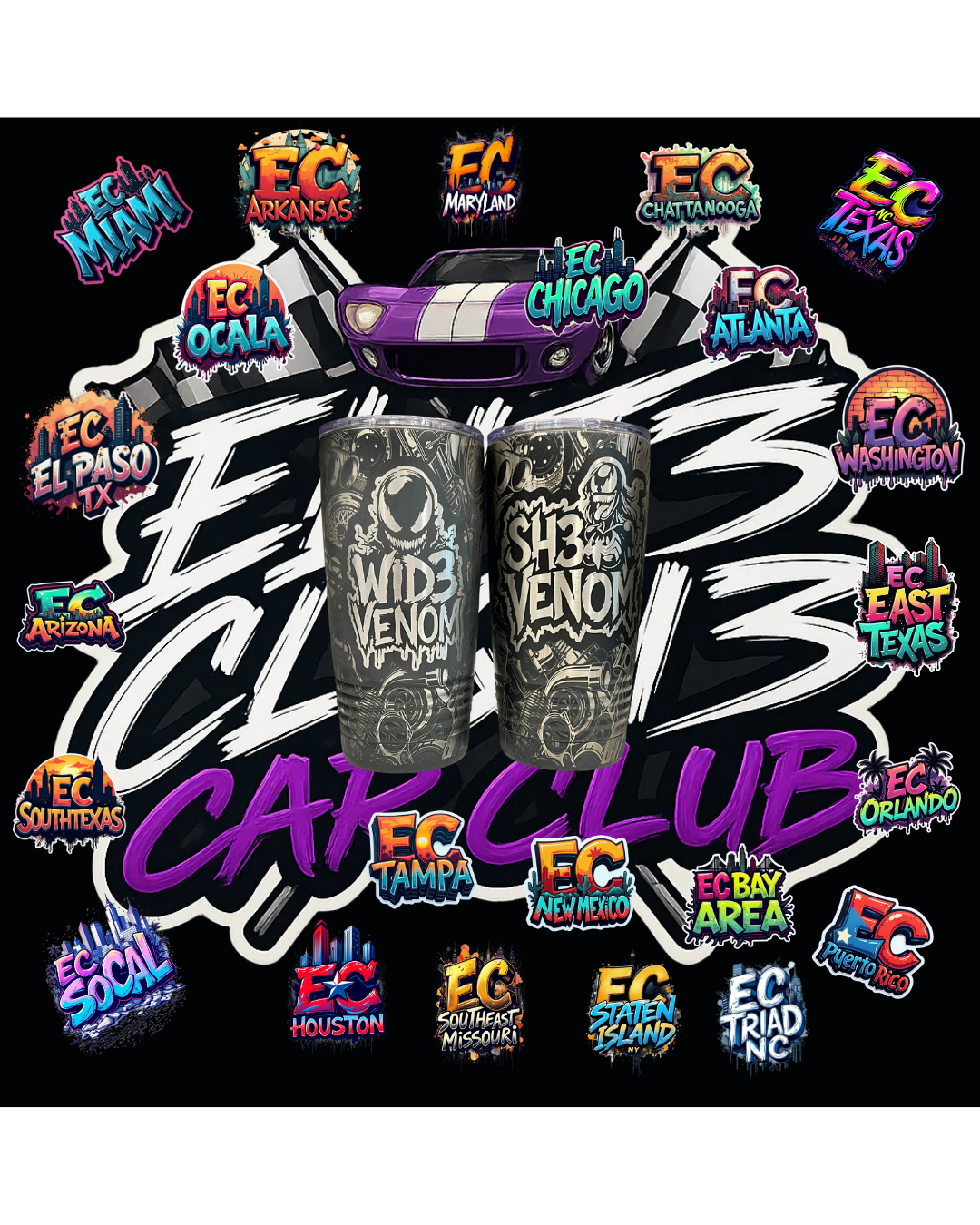 Elit3 Clique Car Club ( Please either email or message us on Instagram to send us your logo )