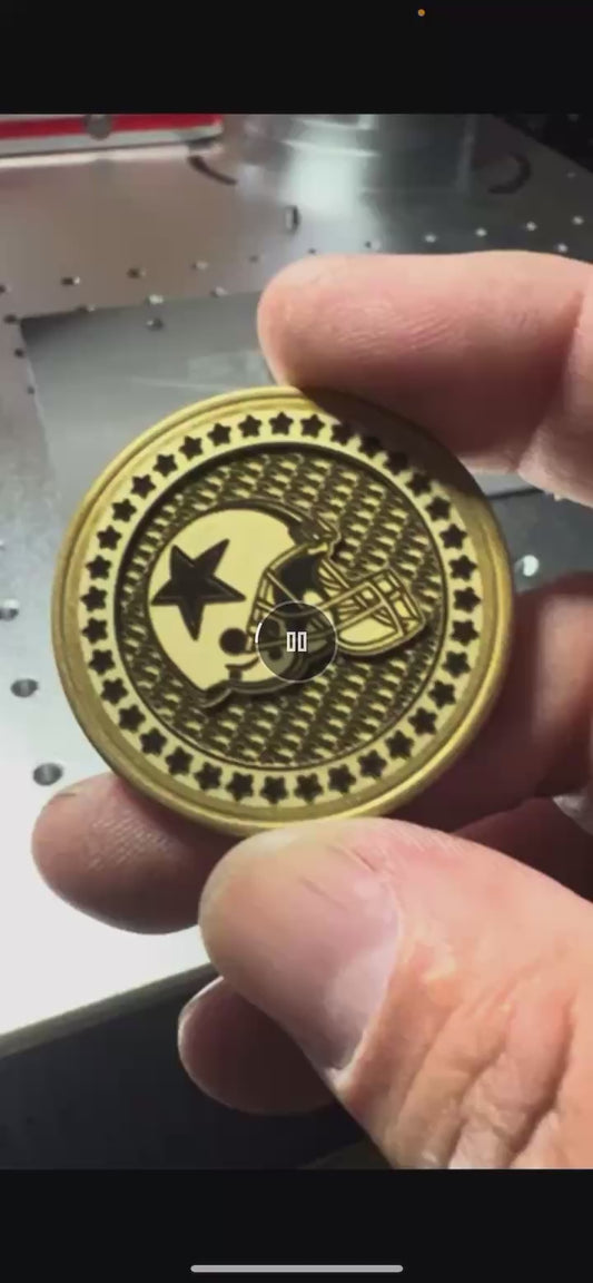 Custom laser engraved coin blanks